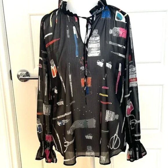 VILAGALLO BLACK TOP MEDIUM - Picture 1 of 5